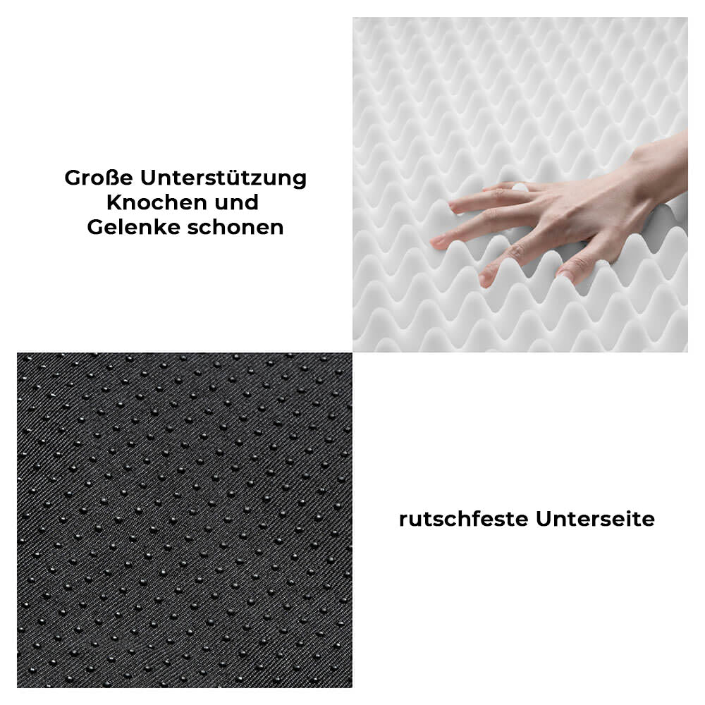 Handgefertigtes Plüschbett für Hunde, orthopädisch, mit markantem Schachbrettmuster. Waschbar.