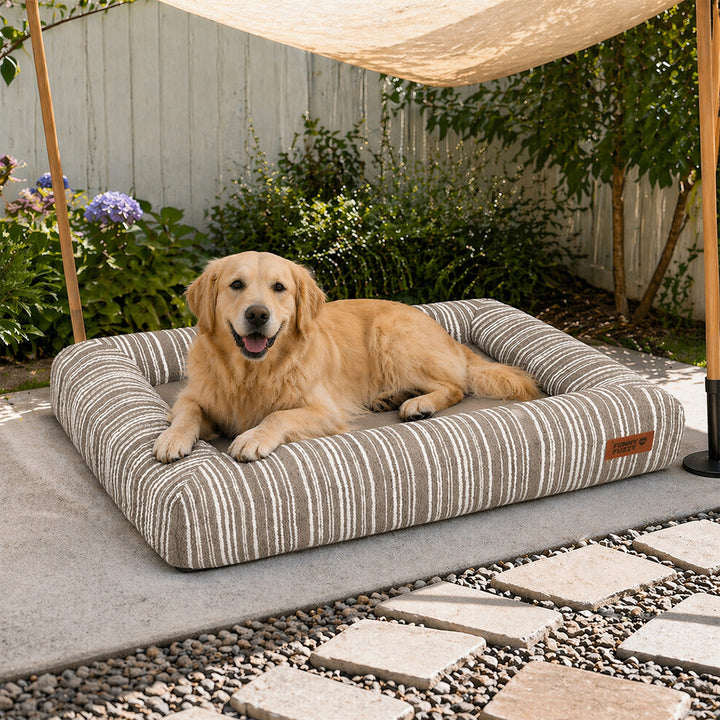 Ultimatives Komfort-Hundebett mit orthopädischer Memory-Schaumfüllung für gesunde Gelenke & Entspannung.