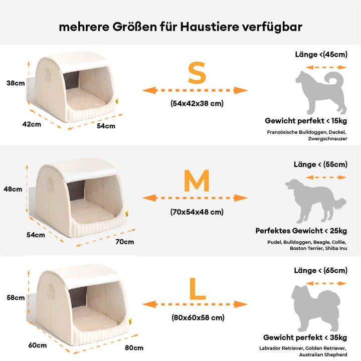 Orthopädisches Hundebett mit Streifenmuster, speziell entwickelt für gesunden Hundeschlaf.