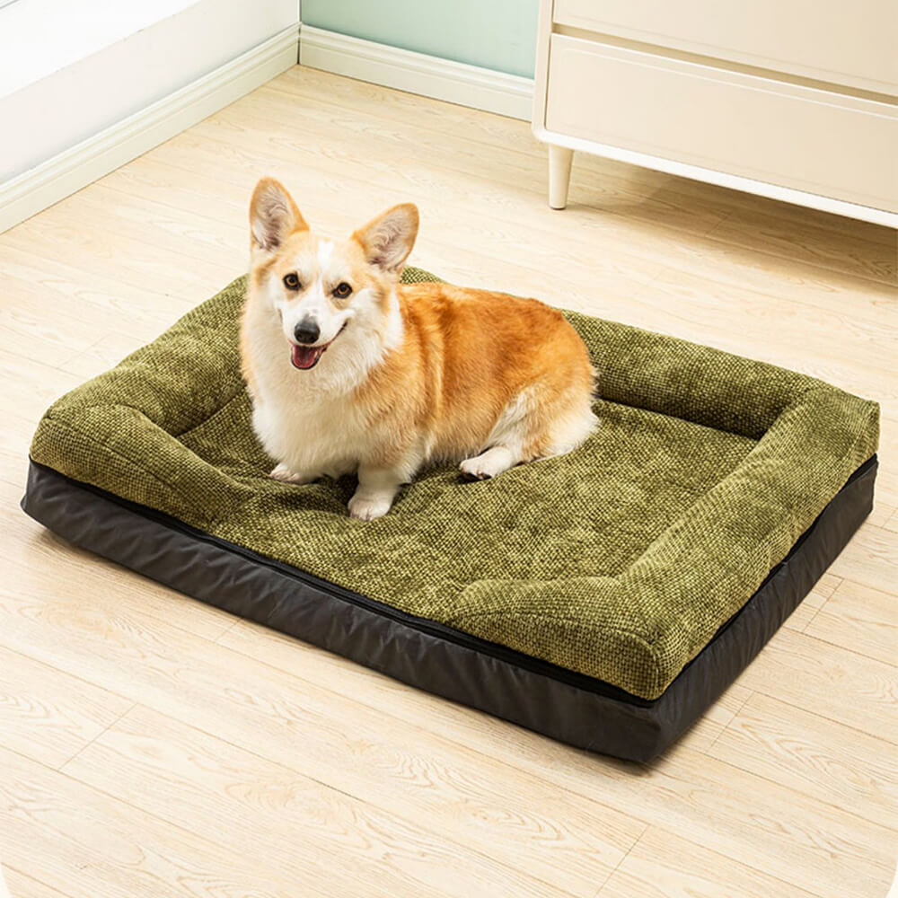 Orthopädisches Hundebett, waschbar, grau, Gelenkschonung für gesunden Schlaf.