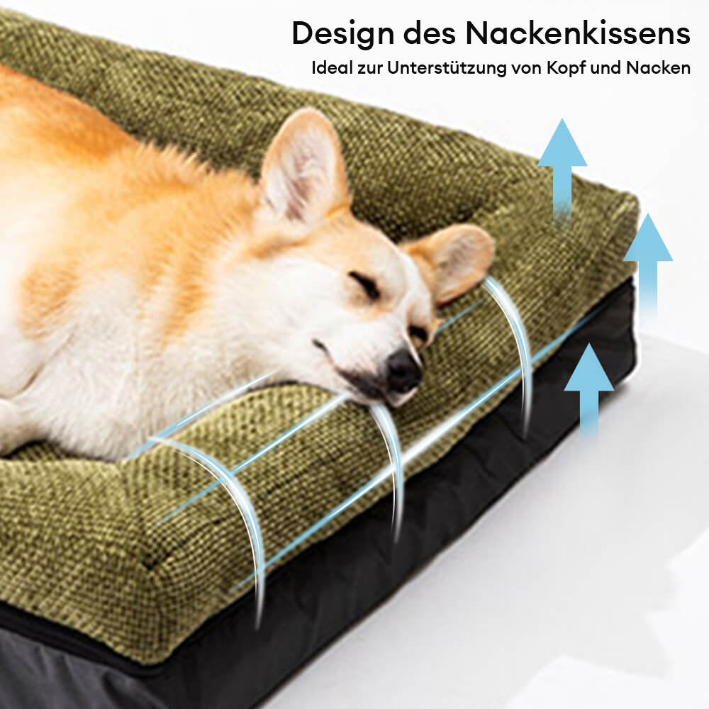 Robustes, langlebiges orthopädisches Hundebett für langfristigen Tierkomfort und Unterstützung.