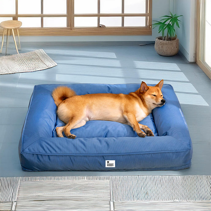Robustes Tierbett, orthopädisch und wasserabweisend, für maximalen Komfort und Langlebigkeit Ihres Hundes.