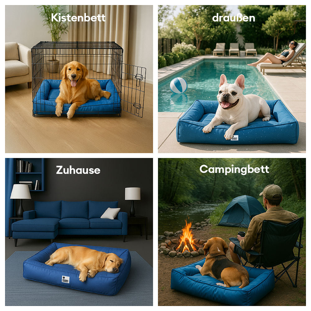 Komfortables Haustierbett, orthopädisch, waschbar und wasserabweisend, bietet optimale Unterstützung.