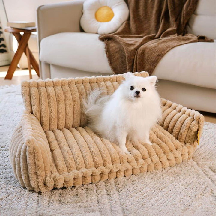 Modernes orthopädisches Hundebett, flauschig und waschbar. Passend für jedes Zuhause.