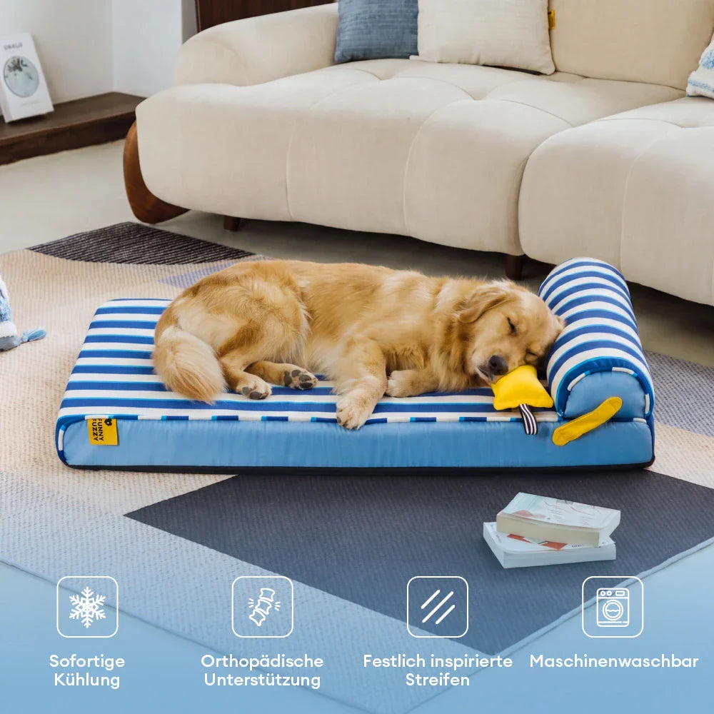 Gelenkfreundliches orthopädisches Hundebett mit Memoryschaum. Perfekt für Seniorenhunde und Welpen. Waschbar.