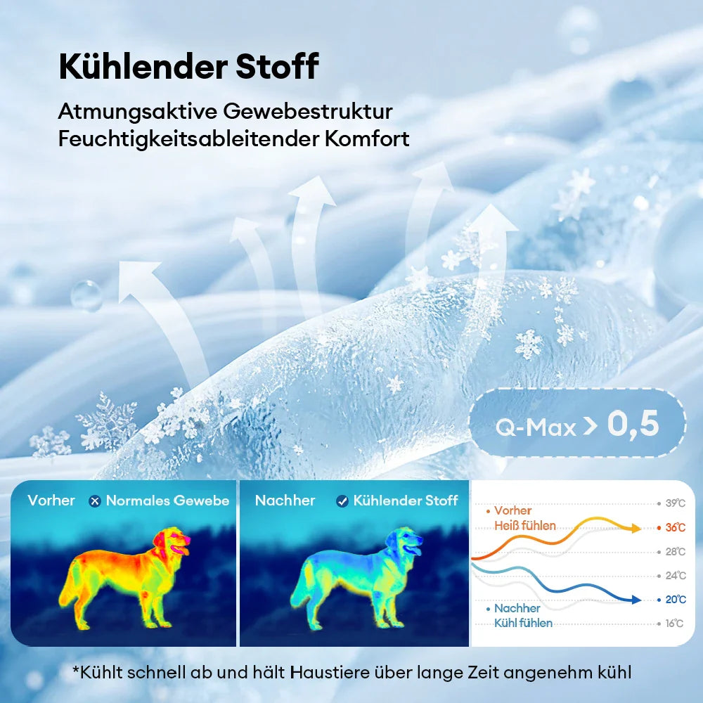 Waschbares orthopädisches Hundebett, kühlend und gelenkfreundlich. Ideal als gemütlicher Schlafplatz für Ihr Haustier.
