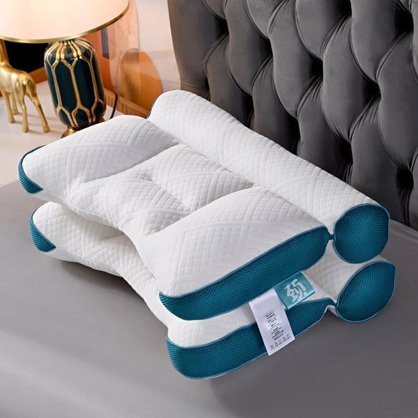 Orthopädisches Kopfkissen aus Memory-Schaum für optimalen Schlafkomfort und Nackenstütze, ergonomisch geformt.