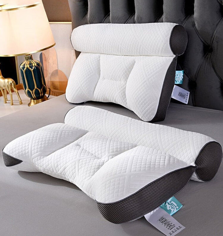 Ergonomisches Nackenkissen für gesunden Schlaf und Entlastung von Nacken und Wirbelsäule, fördert Wohlbefinden.