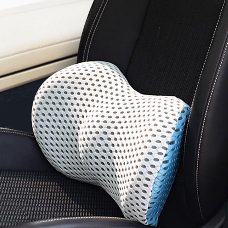 Orthopädisches Lendenkissen für ergonomische Rückenstütze, ideal für Bürostuhl und Autositz.