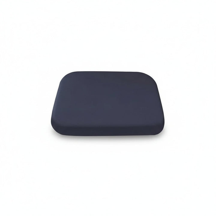 Produktansicht: Orthopädisches Memory-Schaum-Sitzkissen für Rücken und Steißbein. Ergonomisches Design sichtbar.