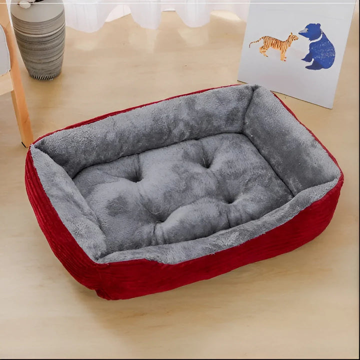 Detailansicht des weichen Plüschs im orthopädischen KuschelNest Haustierbett für Komfort von Hund & Katze. Waschbar.