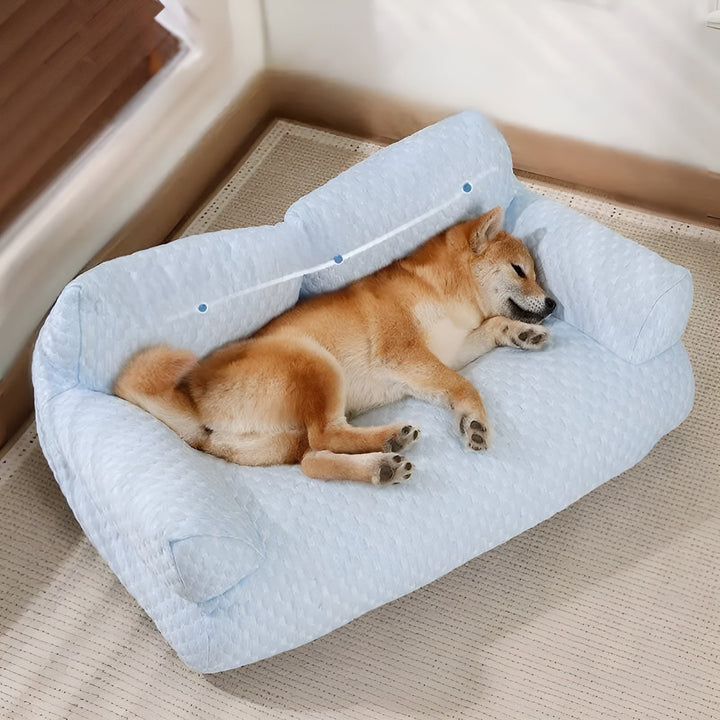 Waschbares Plüschkissenbett für Haustiere, orthopädisch, kuschelig & warm.