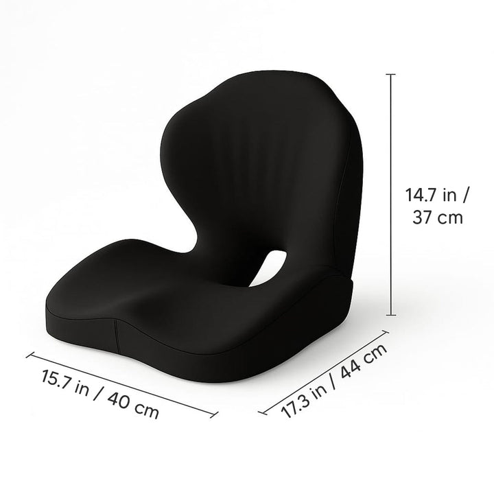 RelaxoSeat Memory-Schaum Sitzkissen für gesunde Haltung, reduziert Druckpunkte auf Hüfte & Beine.