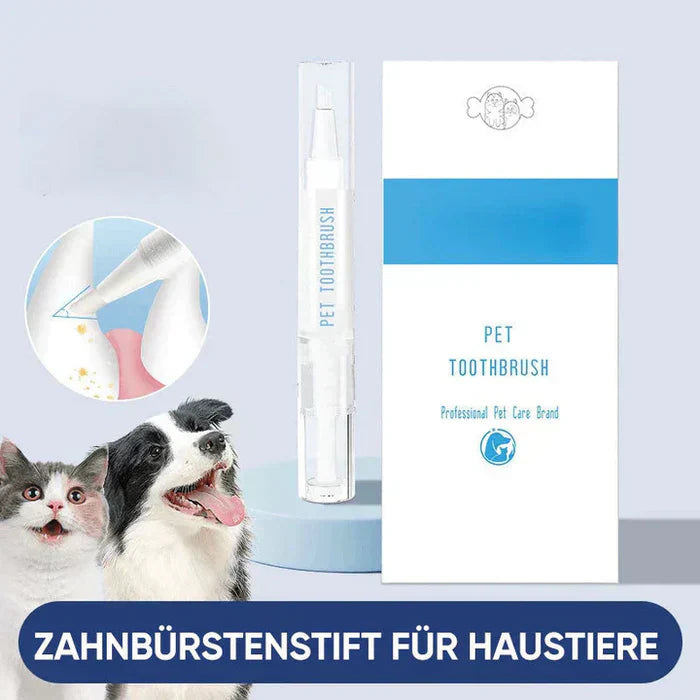 Ein glücklicher Hund mit sauberen Zähnen dank PawBright Zahnpflegestift. Ideale Zahnreinigung für Hunde & sanfte Pflege.