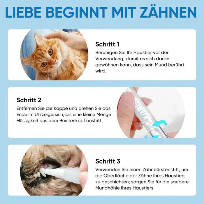 Einfache Anwendung des PawBright Zahnpflegestifts für Hunde- & Katzenszahnpflege. Sanfte Reinigung für optimale Tiergesundheit.