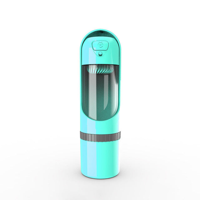 Nie wieder hungrig oder durstig! Die PawBuddy 2-in-1 Flasche sichert Hundefutter & Wasser auf Reisen.