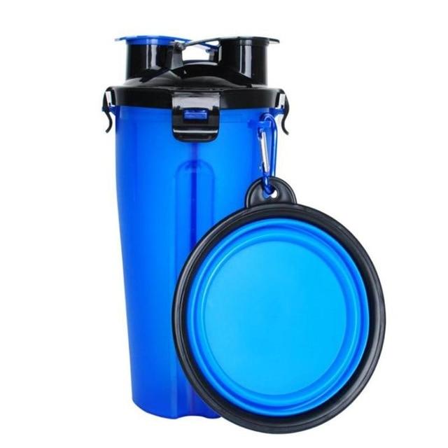 PawBuddy Reisebecher: 2-in-1 Futterschale & Wassernapf für Hunde, praktisch für Spaziergänge.