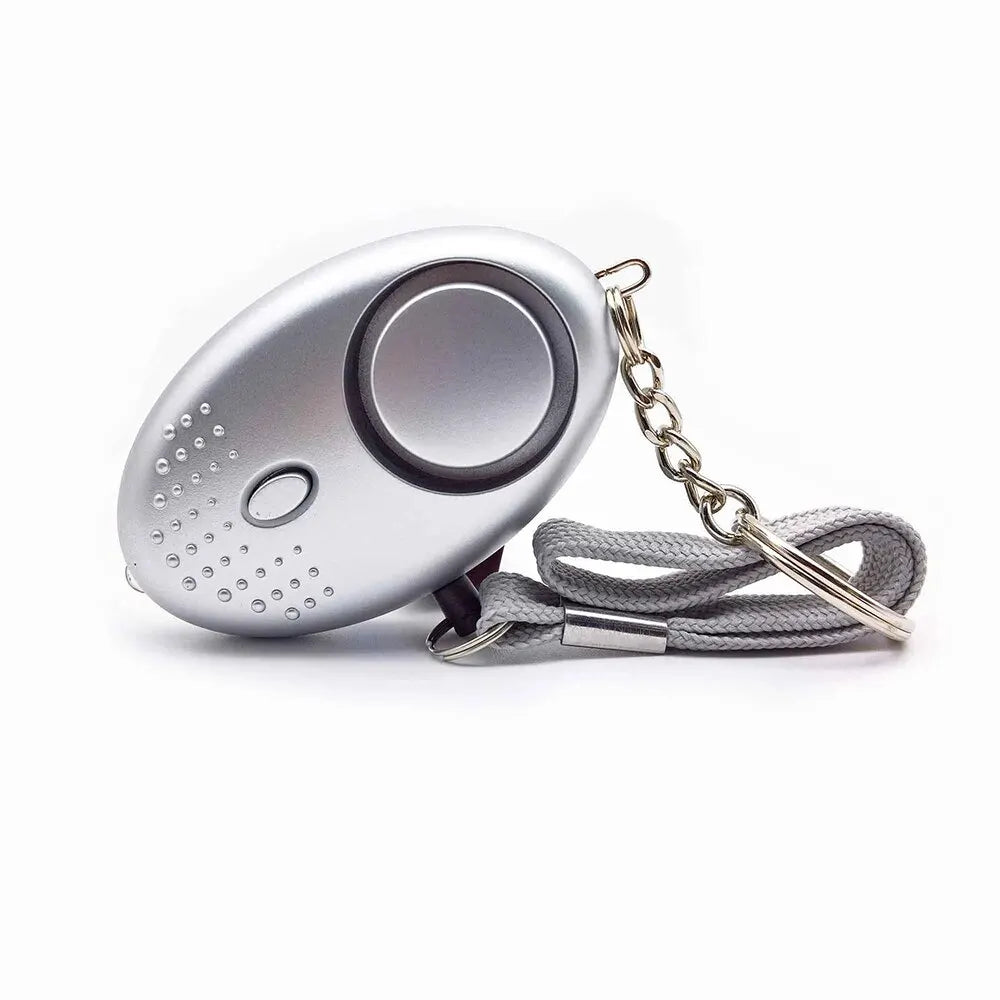 Effektiver persönlicher Sicherheitsalarm (130 dB) mit heller LED-Lampe für Notfallschutz und Sicherheit.