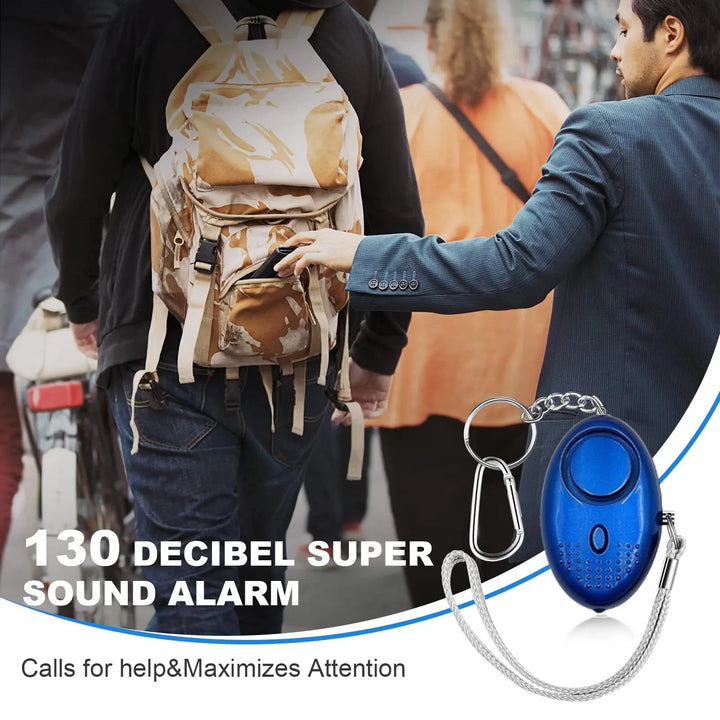 Lauter persönlicher Sicherheitsalarm (130 dB) mit LED-Taschenlampe für effektive Selbstverteidigung & Sicherheit.