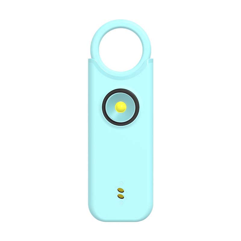 Persönlicher Schutzalarm mit integrierter LED-Taschenlampe, ideal für Dunkelheit.
