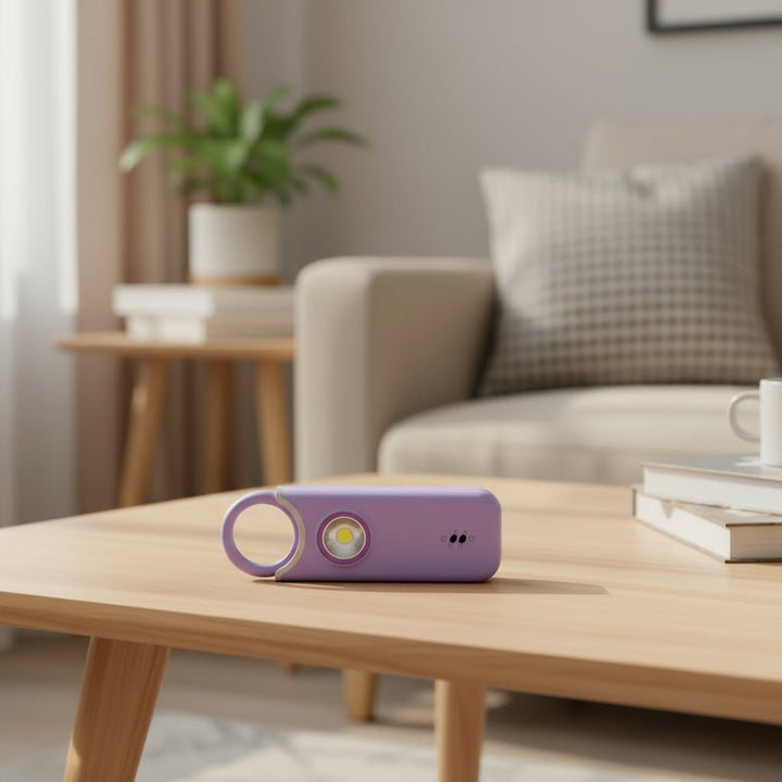 Notfallalarm für Selbstverteidigung, mit hellem LED-Licht, ideal für Damen & Herren.