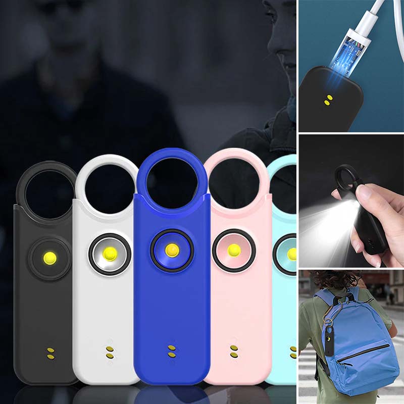 Taschenalarm mit integrierter LED-Lampe, kompakter Schutz für Reisesicherheit & Outdoor.