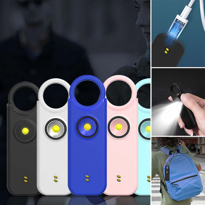 Taschenalarm mit integrierter LED-Lampe, kompakter Schutz für Reisesicherheit & Outdoor.