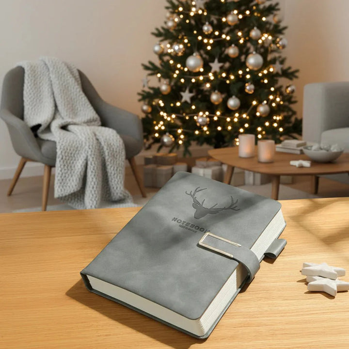 Personalisiertes A5 Leder-Notizbuch mit Lesezeichen; ideal für Notizen, Tagebuch, Geschenk & Büro.