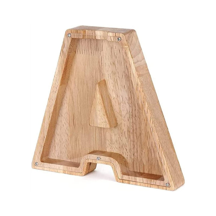 Das 'Emma' Sparschwein: Personalisiertes Holz-Sparschwein mit Buchstaben, lehrreich & dekorativ.