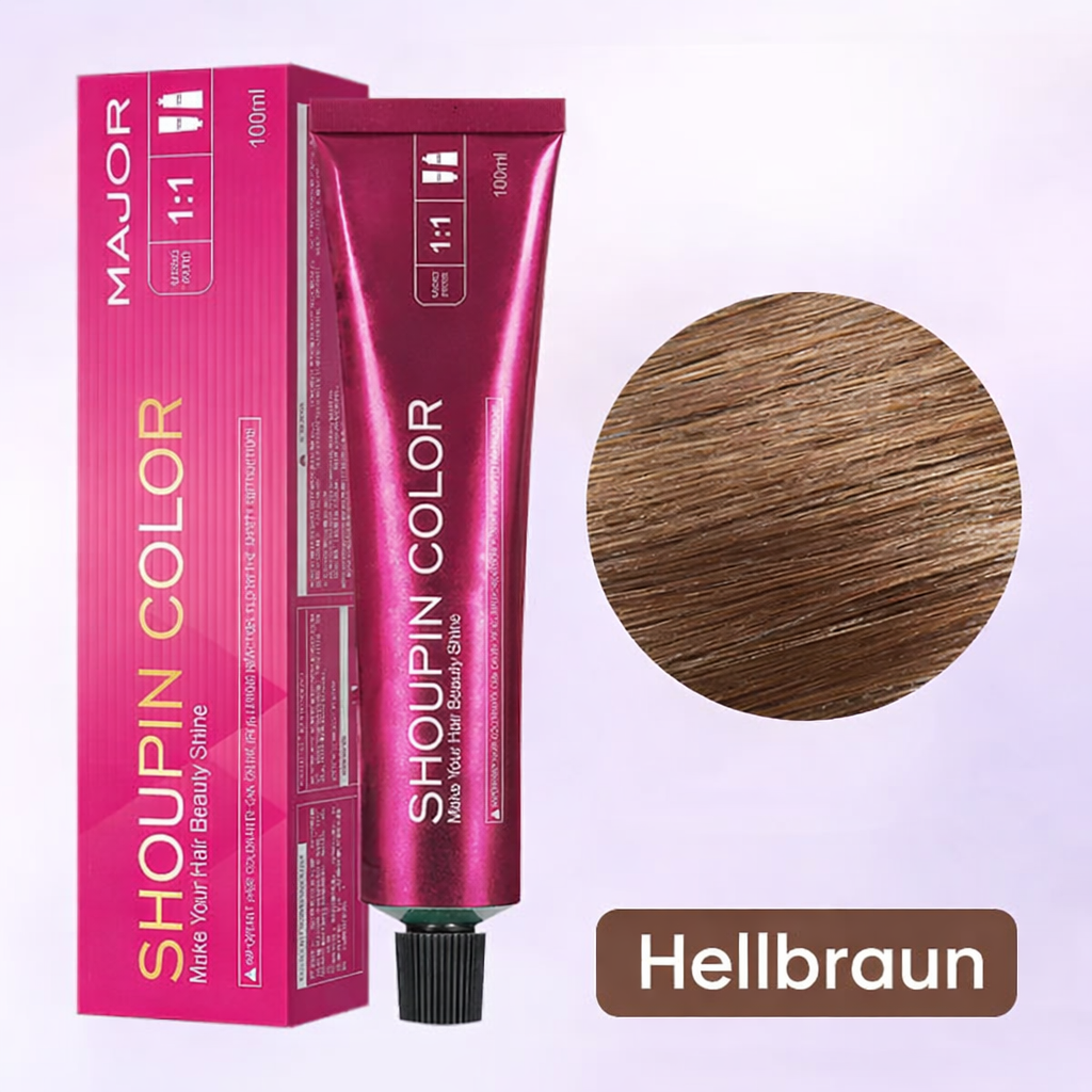Gesunde Haarfarbe Creme ohne Bleichen. Stärkt das Haar, spendet Feuchtigkeit & Glanz; ammoniakfrei.