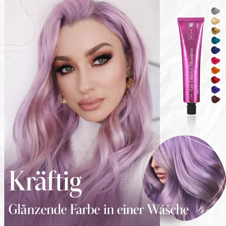 Lila Farbcreme für Haare ohne Bleichen. Pflegende Haarfarbe mit Glanz & Feuchtigkeit, ammoniakfrei.