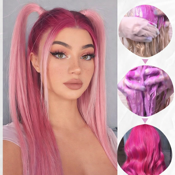 Rote Haarfarbe Creme ohne Bleichen. Langanhaltende, ammoniakfreie Farbcreme mit Glanz & Feuchtigkeit.