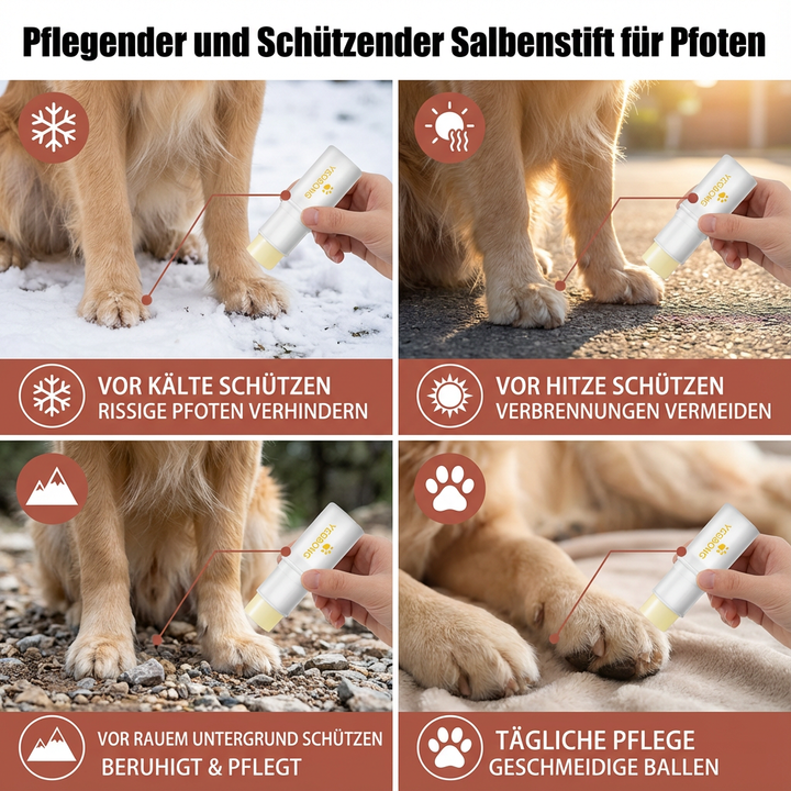 Tierpflege Schutzstift: Pfoten- und Nasenpflege für Hunde & Katzen. Fördert Tiergesundheit & schützt empfindliche Haut.