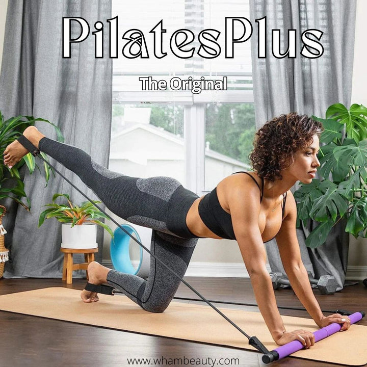 Tragbares Pilates Stangen Set für vielseitiges Fitness & Krafttraining; ideal für Heim-Workouts und Sport.