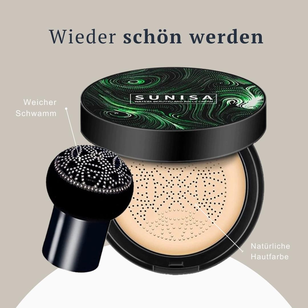 Pilzkopf Luftkissen CC Creme mit innovativem Schwamm-Applikator. Makellose Make-up Foundation für alle Hauttypen.