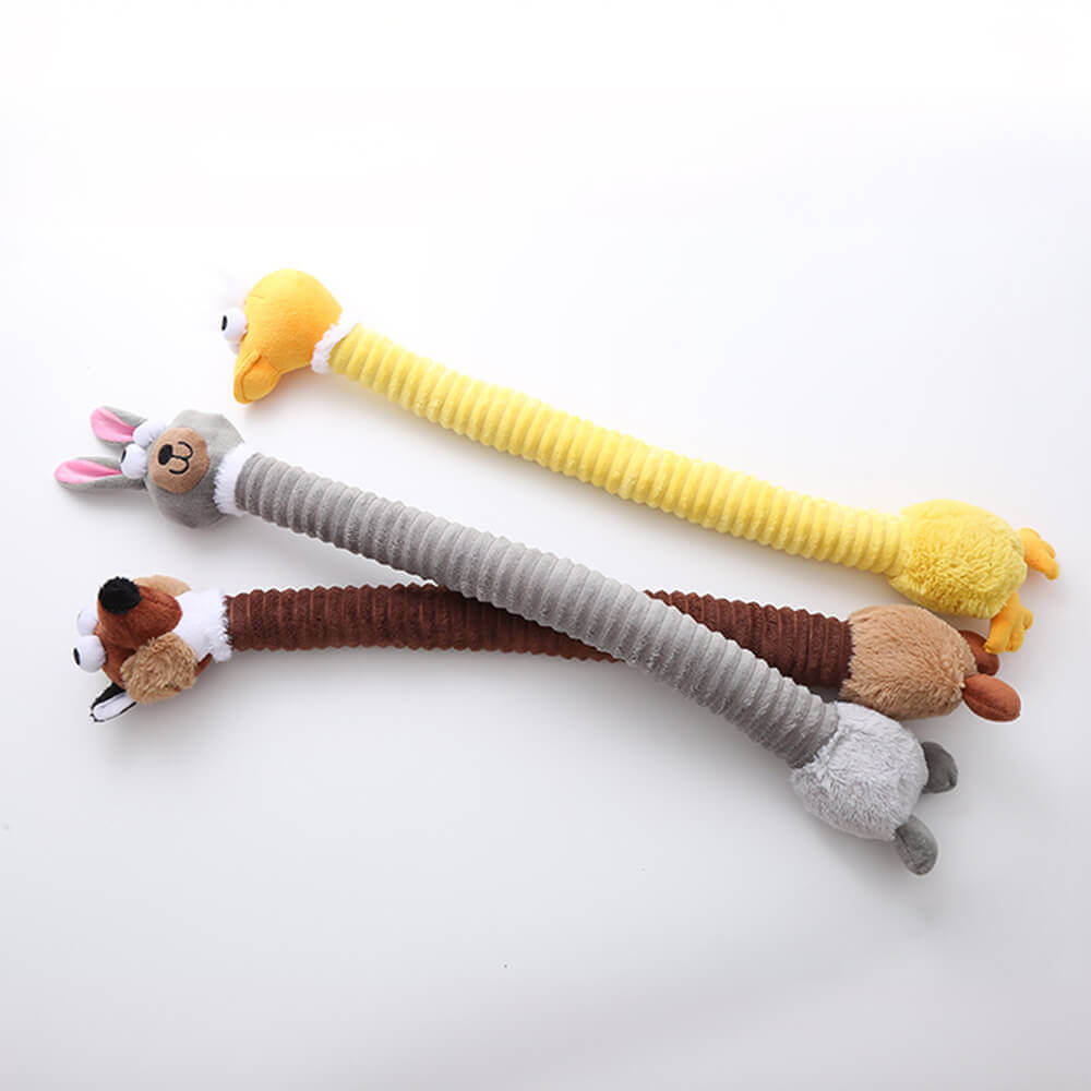 Weiches Plüsch-Quietschspielzeug für Hunde, langlebig & tierfreundlich, fördert spielerische Zahnreinigung.