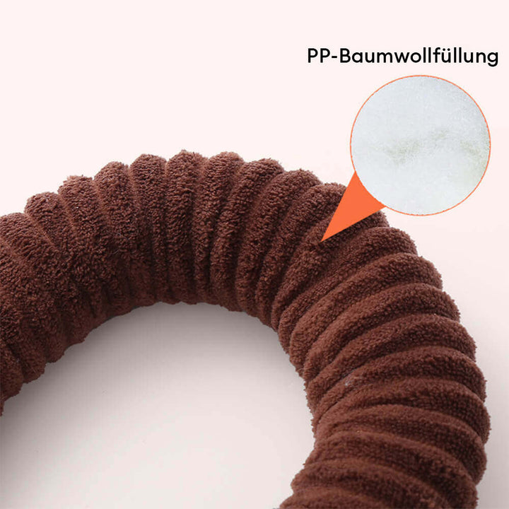 Langlebiges Plüsch-Kauspielzeug für Hunde, quietschend, mit langem Hals zur Zahnreinigung.