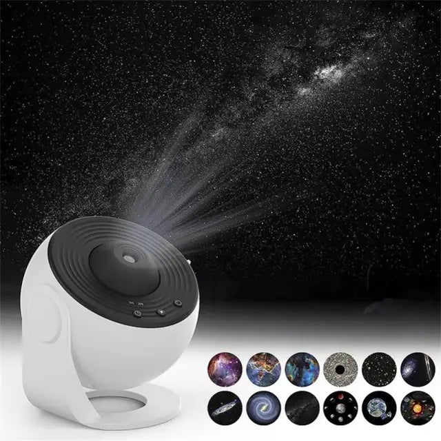 Planetarium-Sternenhimmel-Projektor mit 13-in-1-Funktion, projiziert Galaxien und Sterne für Ambientebeleuchtung.