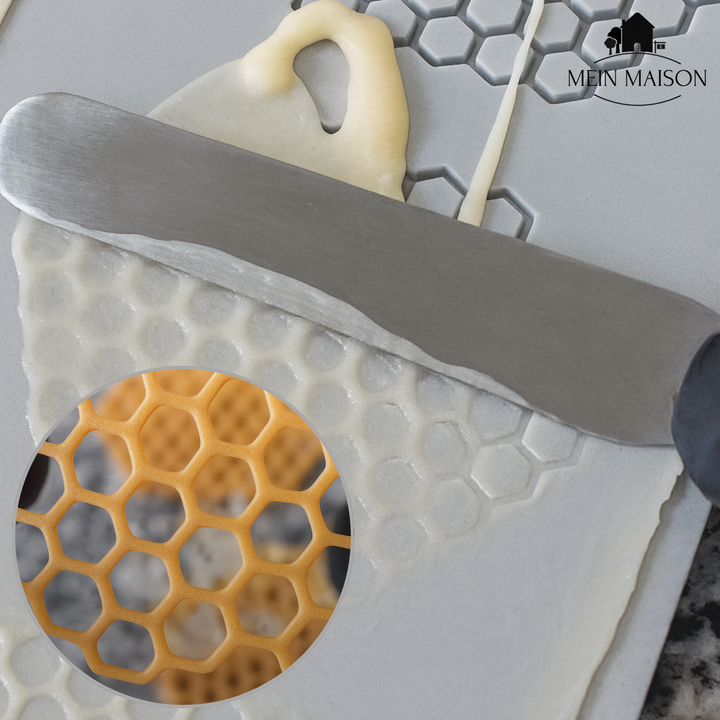 Flexible Silikonmatte zur einfachen Gestaltung von Lebensmittelkunst und Kuchendekoration.