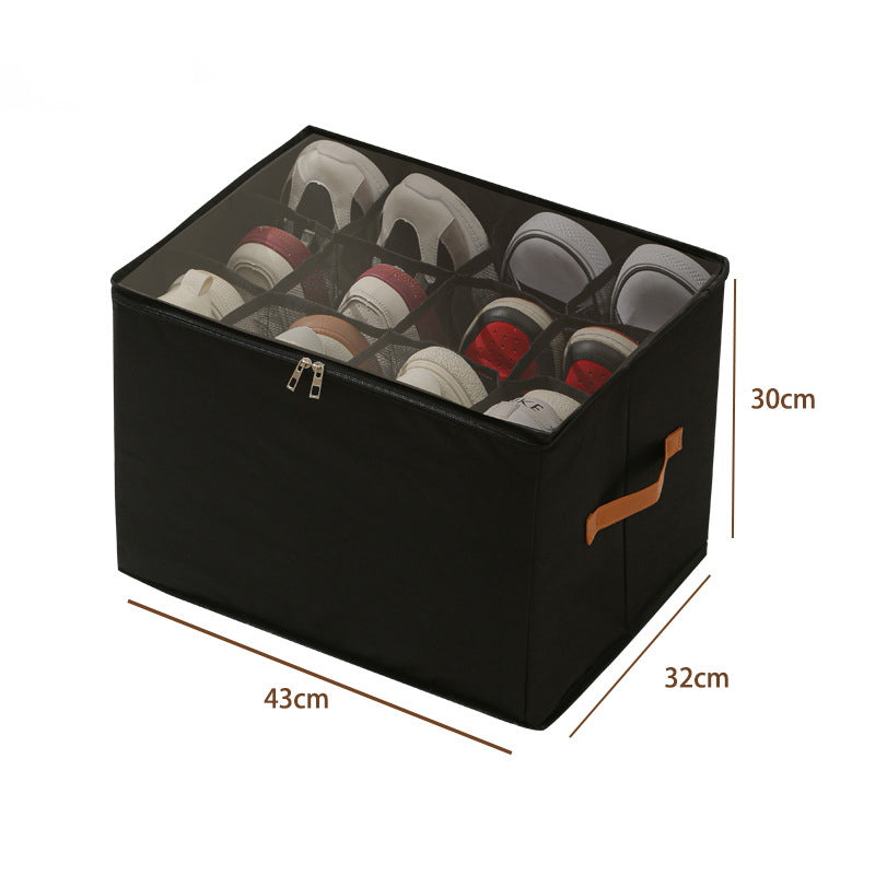 Leere, einfach zu montierende ShoeBox Fold Aufbewahrungsbox, ideal für sofortige Heimorganisation.