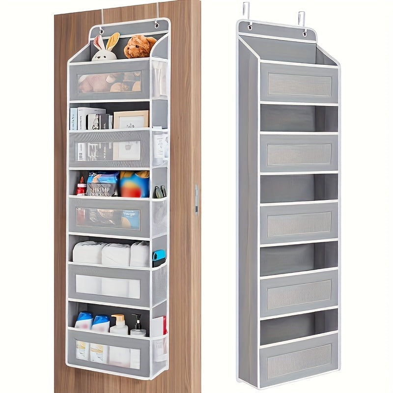 Platzsparender Türorganizer mit vielen Taschen für maximale Ordnung im Zuhause. Ideal als Haushaltshelfer.