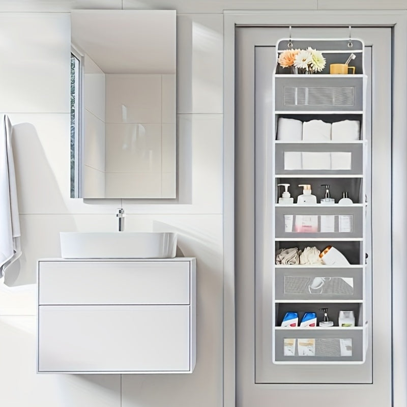Praktischer Badorganizer als Hängeorganizer für Kosmetik & Pflegeprodukte. Schafft Ordnung an der Tür.