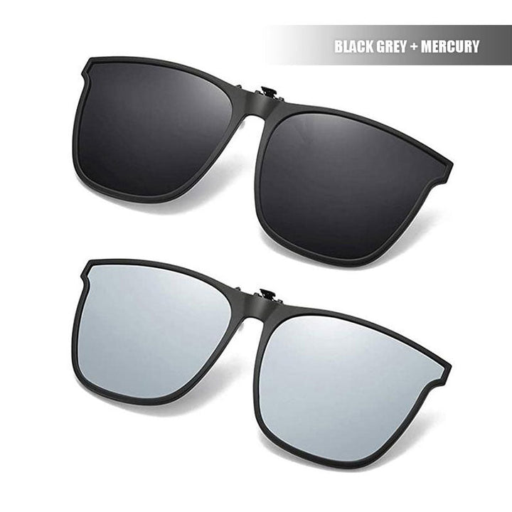 Vielseitige faltbare Clip-on Sonnenbrille, polarisiert, für Urlaub und Outdoor.