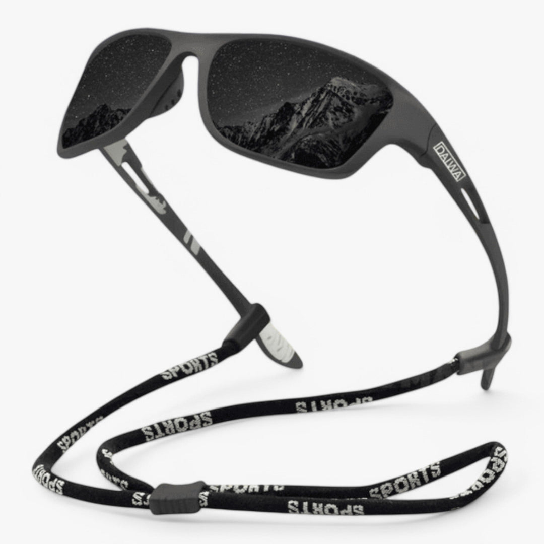 Robuste polarisierte Herren-Sportsonnenbrille mit UV400-Filter, kratzfest für Outdoor-Aktivitäten wie Radfahren.