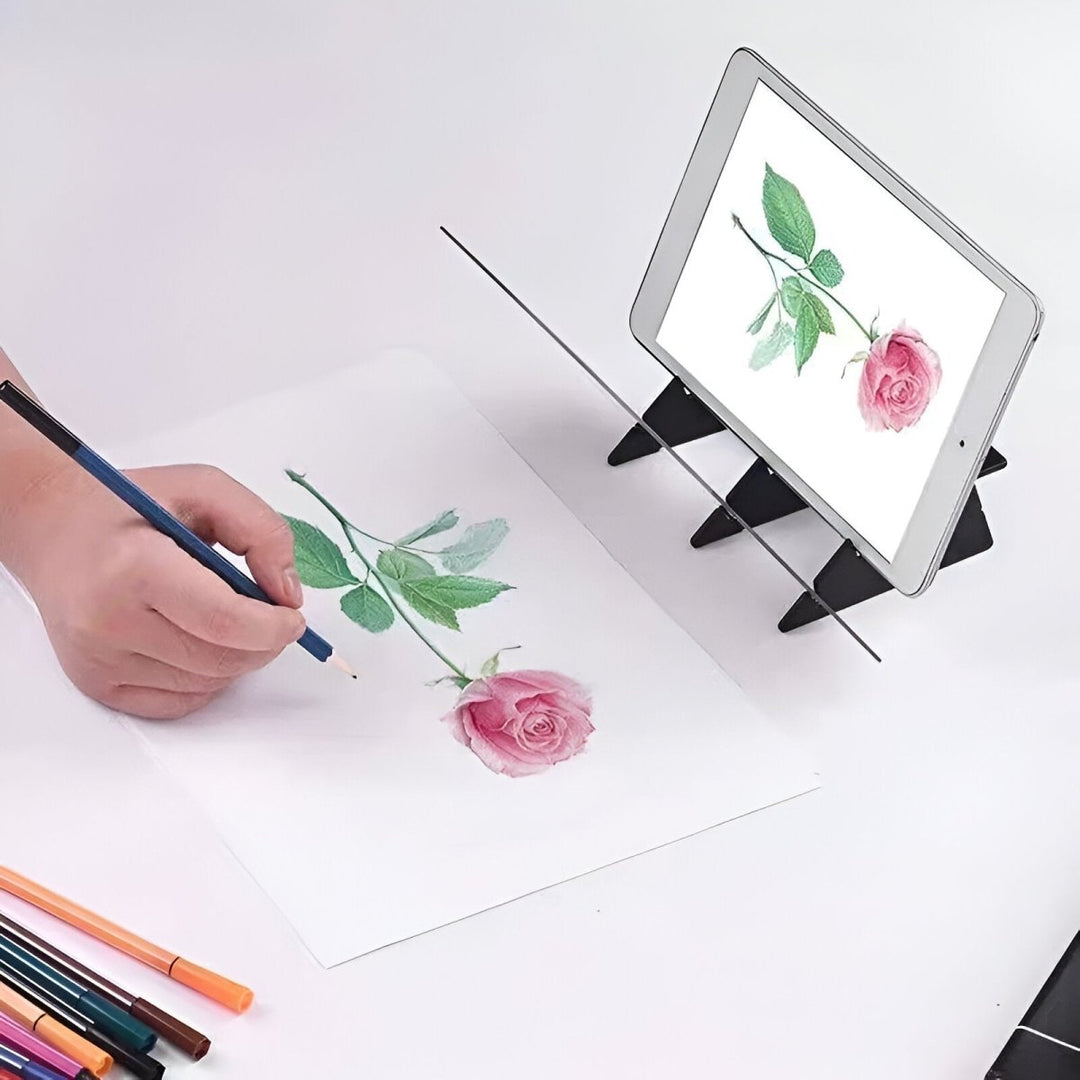 Kabelloser Bildreflektor für präzises Nachzeichnen, fördert Kreativität & Kunst für Hobbykünstler.