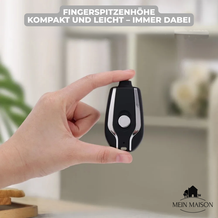 Zuverlässige Notfall Powerbank, schnelles Smartphone Ladegerät bei geringem Akku.