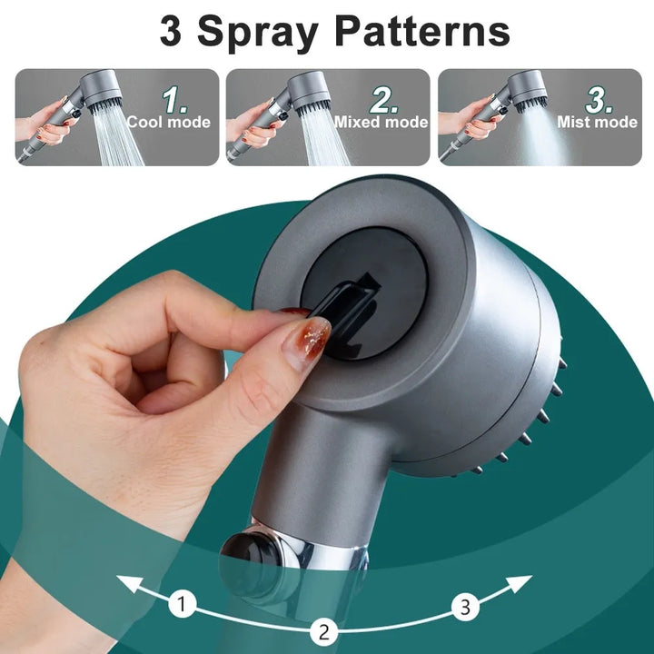 Genießen Sie ein belebendes Spa-Erlebnis mit dem PowerSpray Hochdruck-Duschkopf; perfekter Wasserstrahl für jede Dusche.