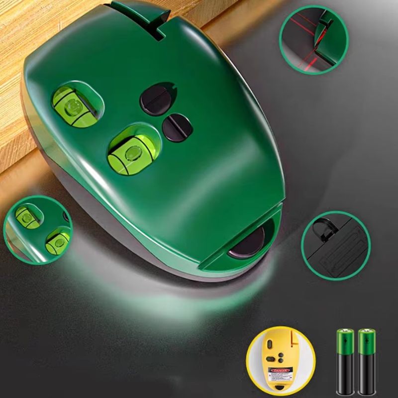 Vielseitige 90 Grad Laser Wasserwaage, unverzichtbares Messwerkzeug für präzises Ausrichten beim Bau und Heimwerken.