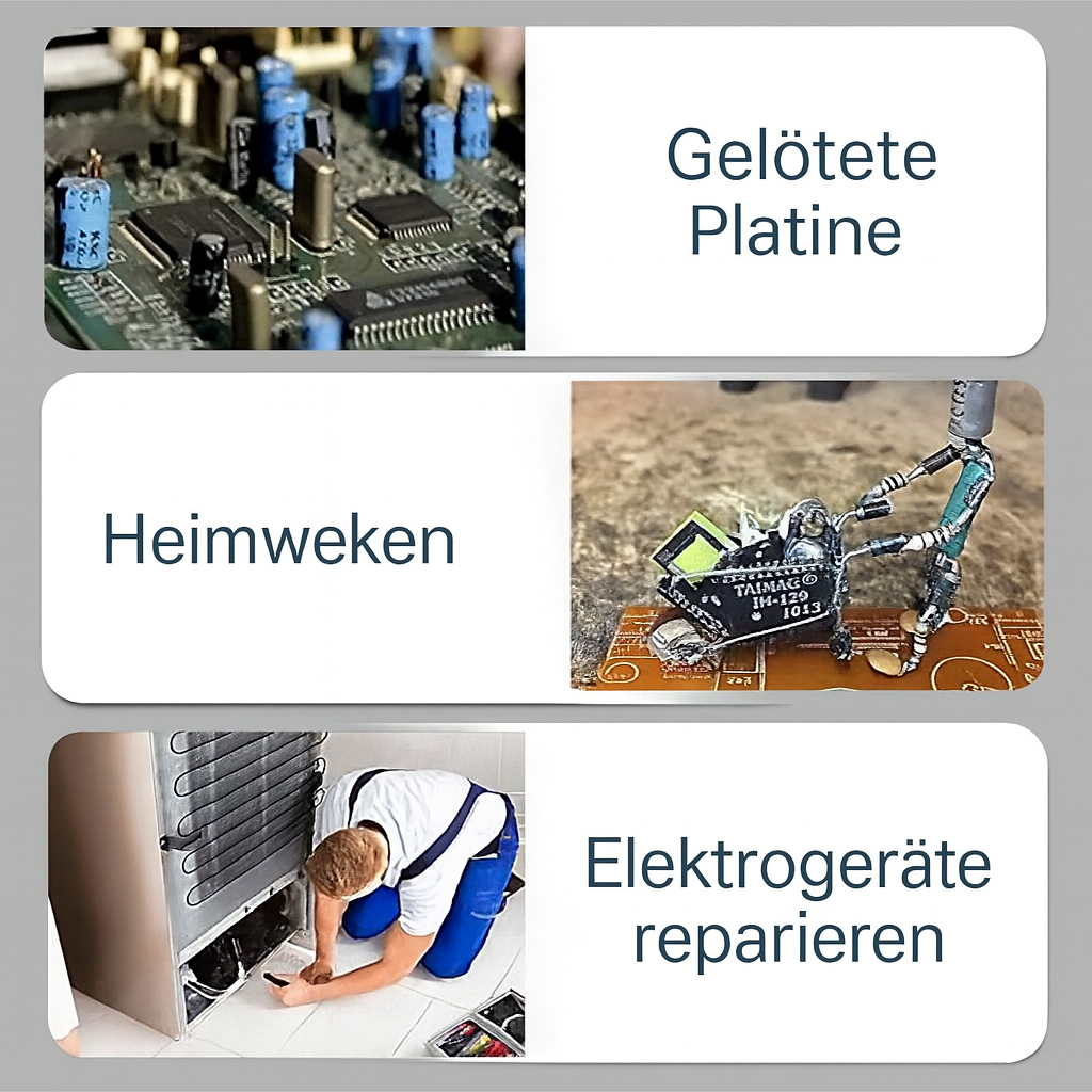 Robuste Lötpistole mit Einhandbedienung für sicheres und präzises Löten von Elektronik und Metall im Heimwerkerbereich.