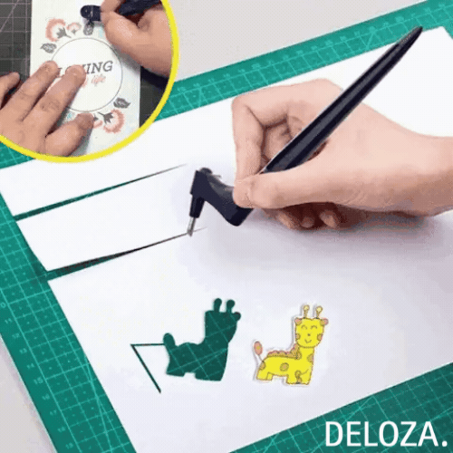 Präziser 360-Grad Papierschneider für Bastelarbeiten, DIY-Projekte & detailgenaues Schneiden von Papier.